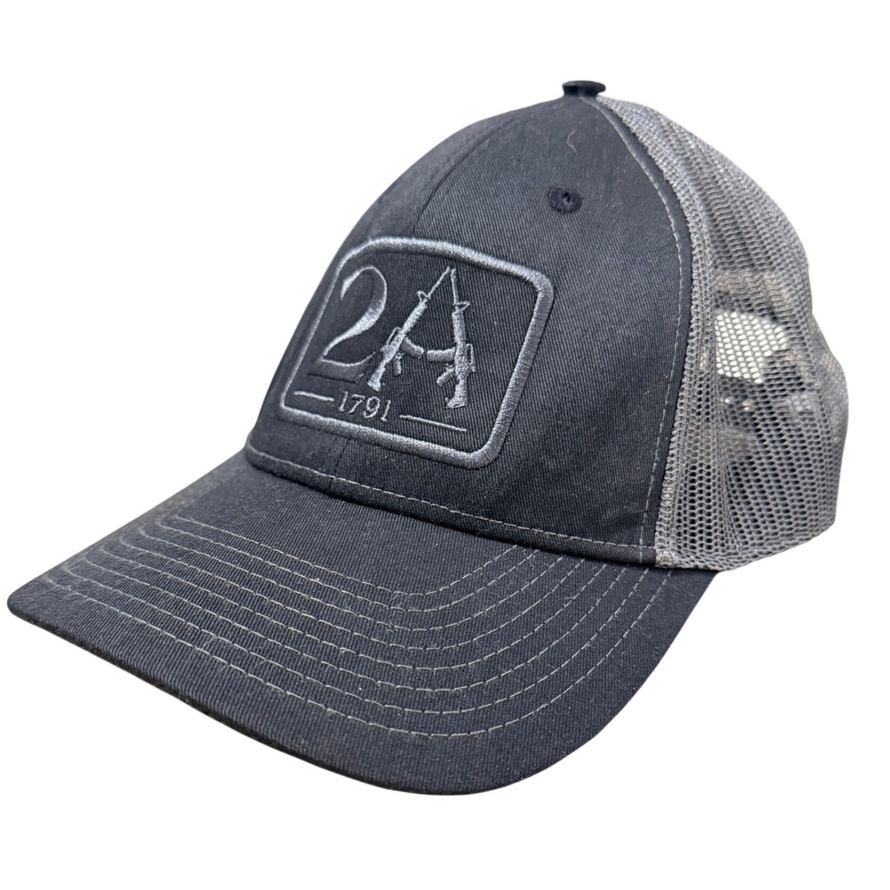 Fierce Headwear 901 2A 1791 Trucker Hat Patch Snapback Black Grey OSFM Mens Cap